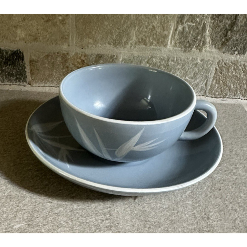 Winfield China California Blue Pacific Cup & Saucer